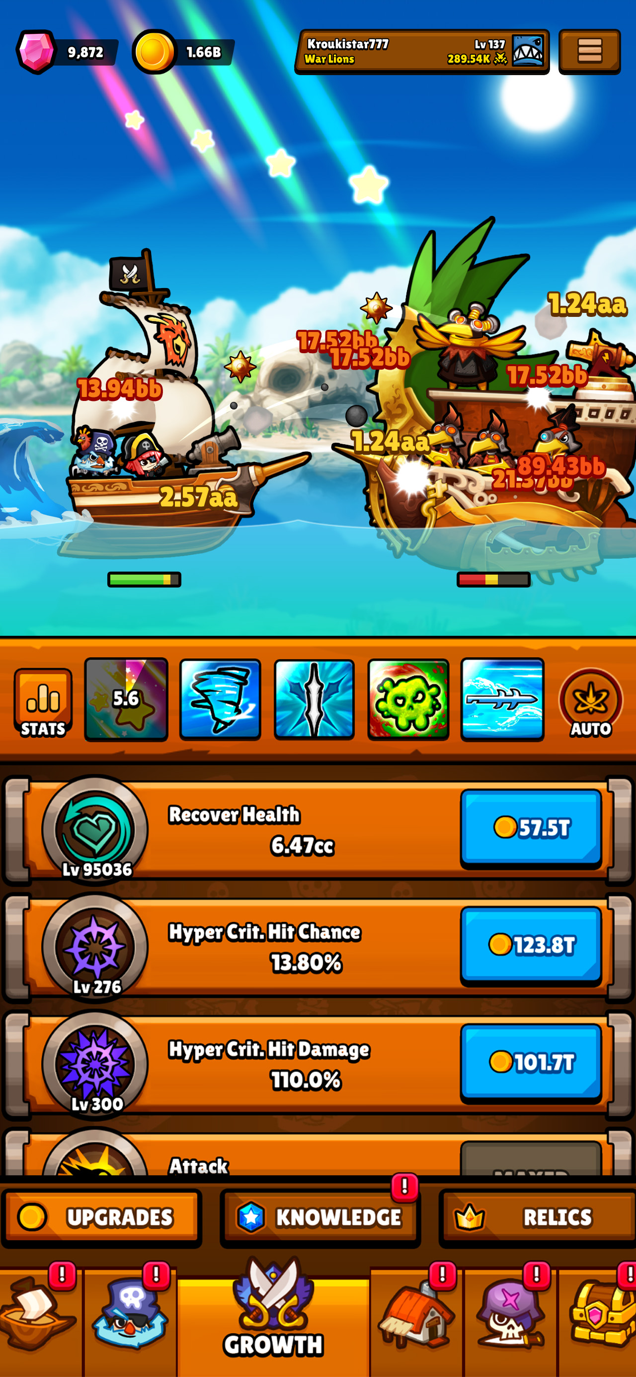 Bounty Bash pirate idle clicker game