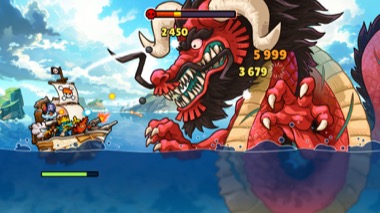 Legendary dragon encounter in Bounty Bash pirate RPG adventure