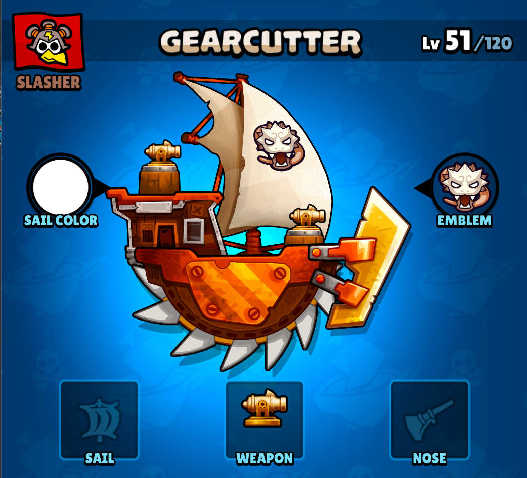 legendary slasher ship upgrade and customization system with advanced combat capabilities